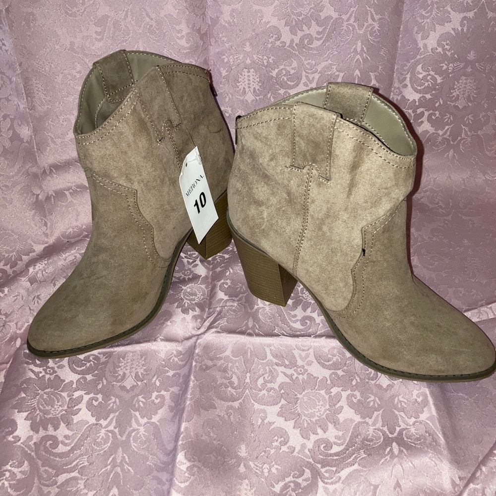 Taupe Merona Booties Size 10
